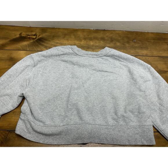Nuuds Women's Size XS Oversized Crewneck Sweatshirt Cropped Gray - Picture 10 of 10